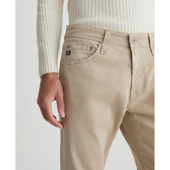 AG Adriano Goldschmied Everett SUD Sueded Slim Straight Pants in Chestnut 29x32 - Picture 14 of 15